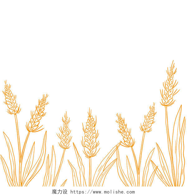 金色麦穗矢量麦穗元素美食海报PNG素材